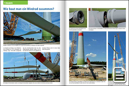 Fotogalerie - Impressionen von ganz oben aus 140 m Höhe WEA 3 - Reportage 'Wie baut man ein Windrad zusammen ?
